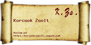 Korcsok Zsolt névjegykártya
